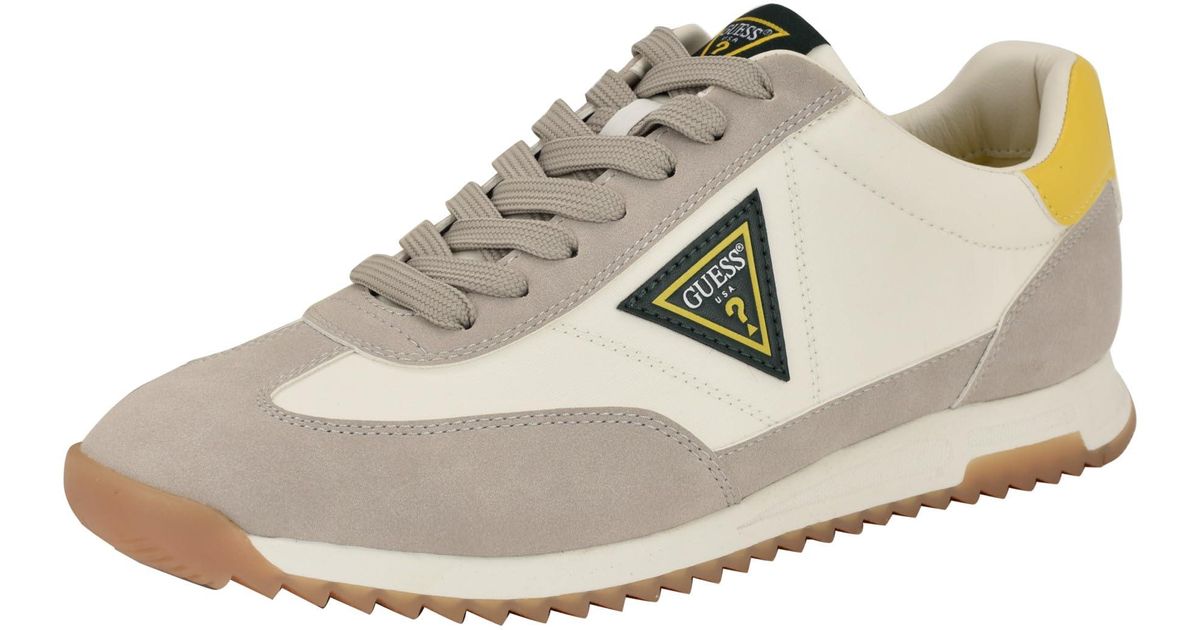 Guess Gobert - Tenis Para Hombre, Medio Natural/Beige Multi 101, 25