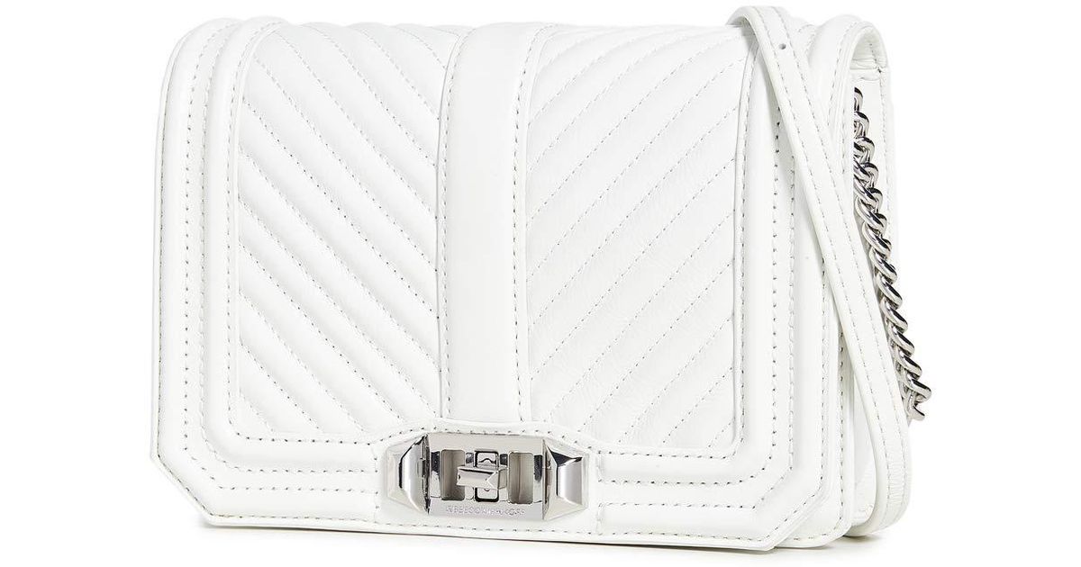 Rebecca Minkoff Leather Chevron Quilted Small Love Crossbody Bag in ...