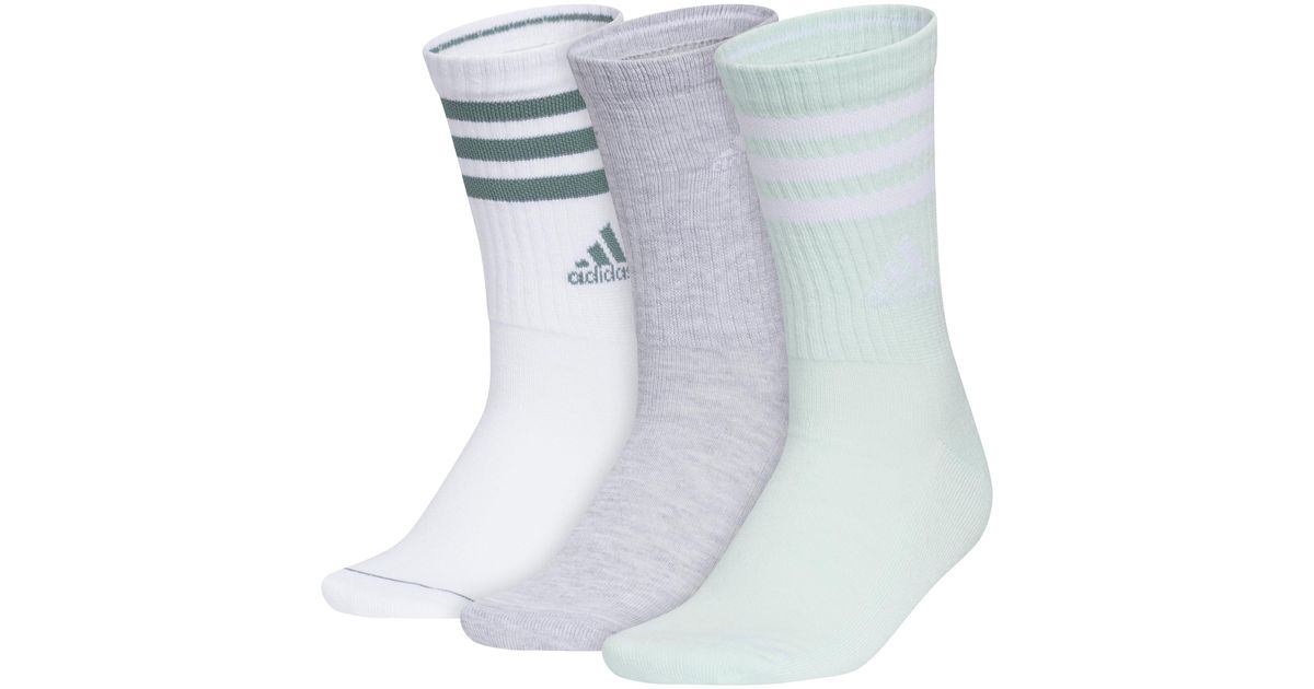adidas Crew Socks With Arch Compression 3-pack in Blue | Lyst