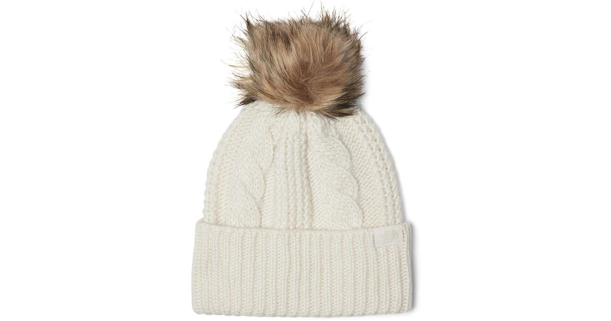 Recycled Polyester Winter Beanie with Oversized Faux Fur Pom and Cable Detailing Cable Knit Fur Pom Pom Winter Hat - Detachable Faux Fur Pom  main image 4
