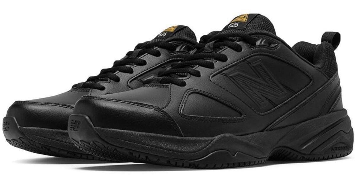 New Balance Leather Slip Resistant 626 V2 Industrial Shoe in Black for ...