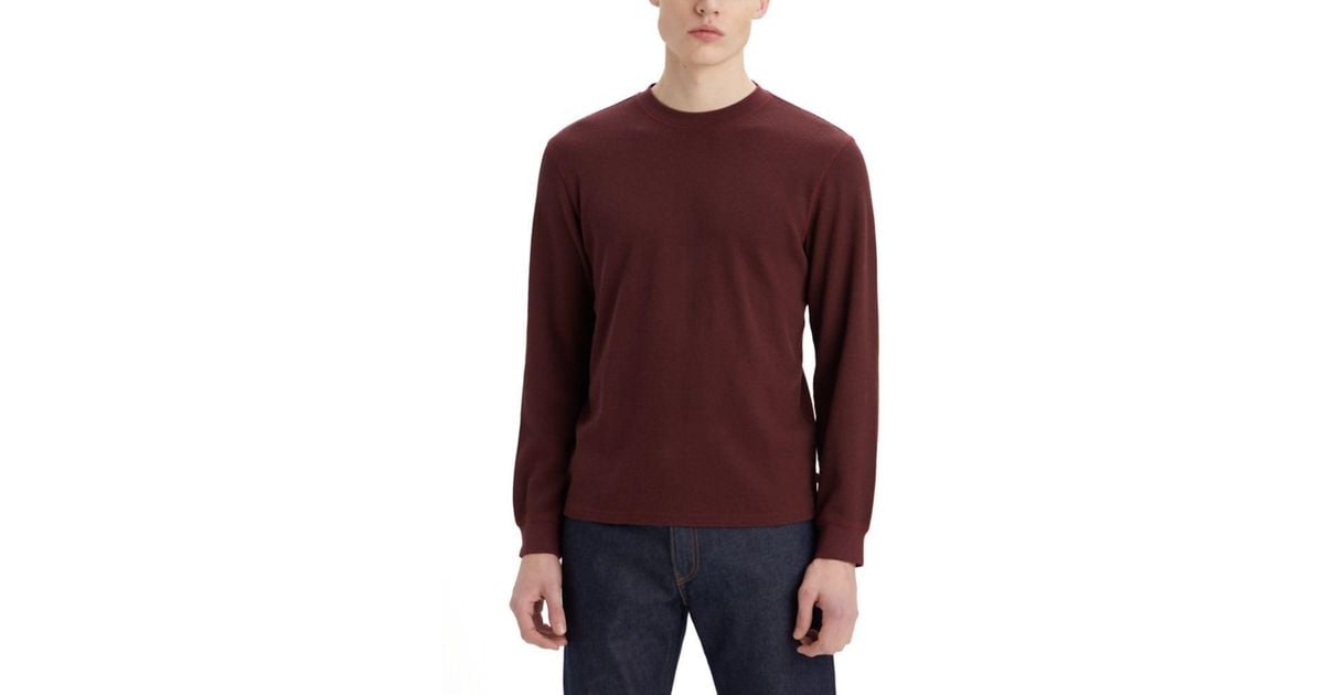 Levi's Long Sleeve Relaxed Thermal, in Purple for Men Lyst