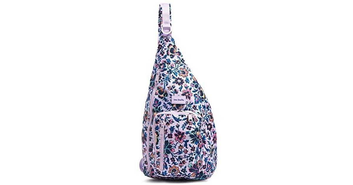 Vera Bradley Recycled Lighten Up Reactive Sling Backpack in Blue Lyst