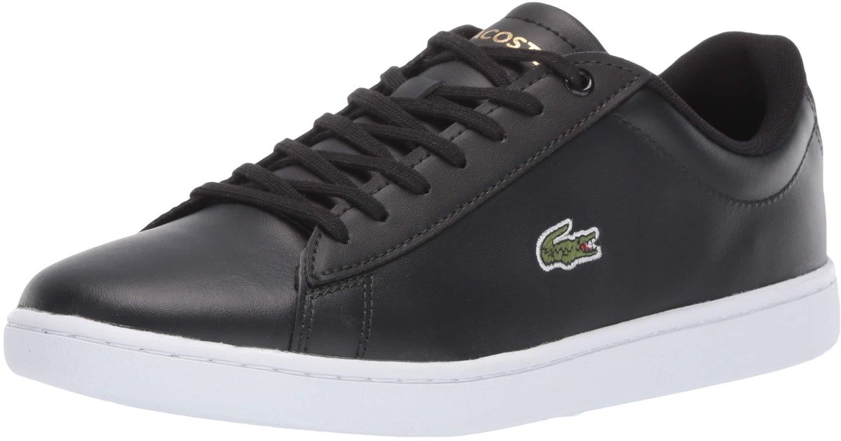 Lacoste Leather Hydez Sneaker in Black/Gold (Black) - Lyst