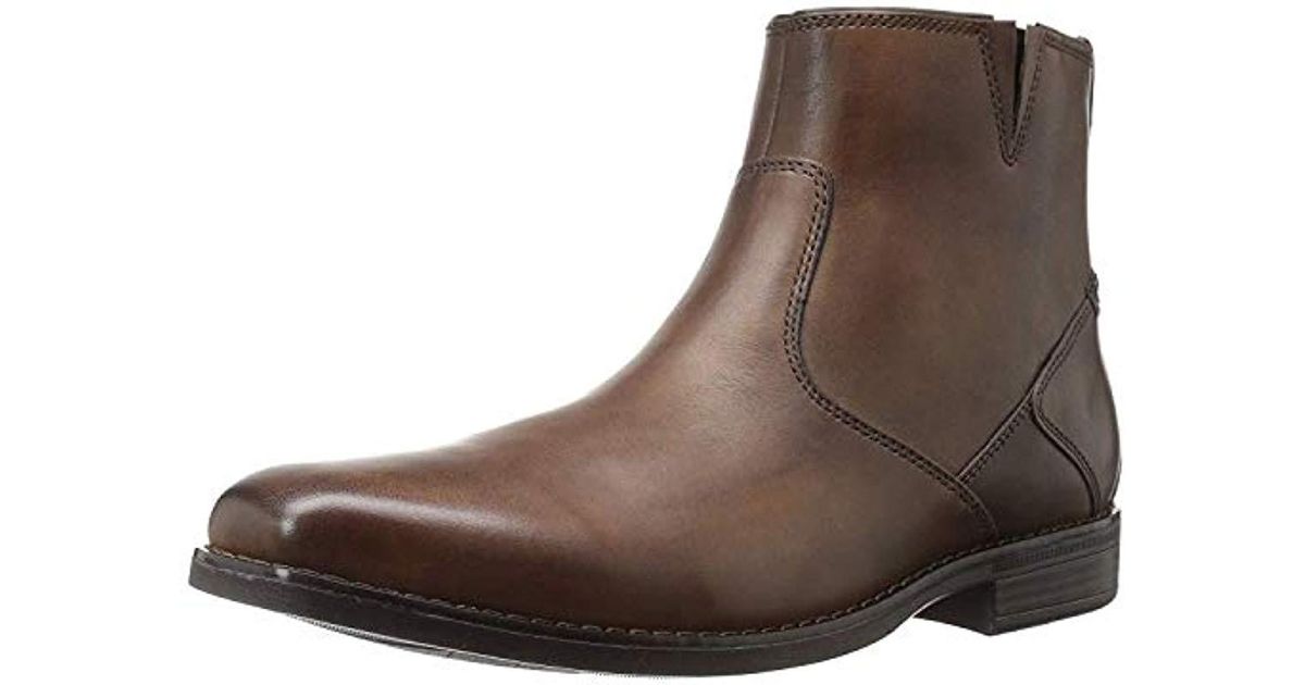rockport men's traviss zip boot chelsea boot