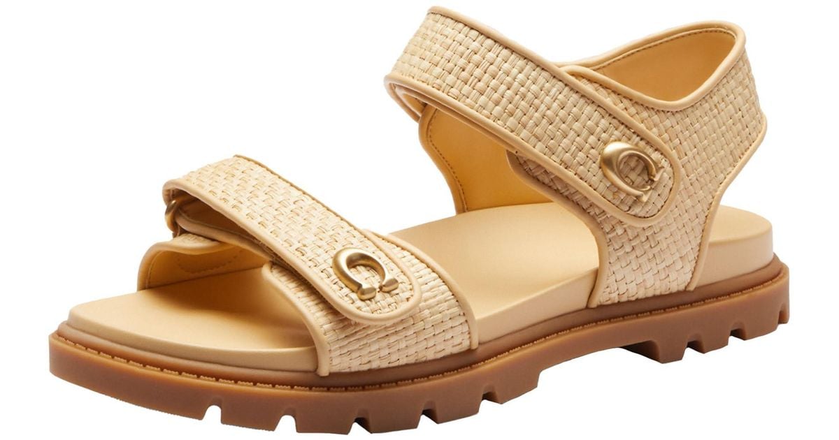 COACH Brynn Sandal in Natural | Lyst