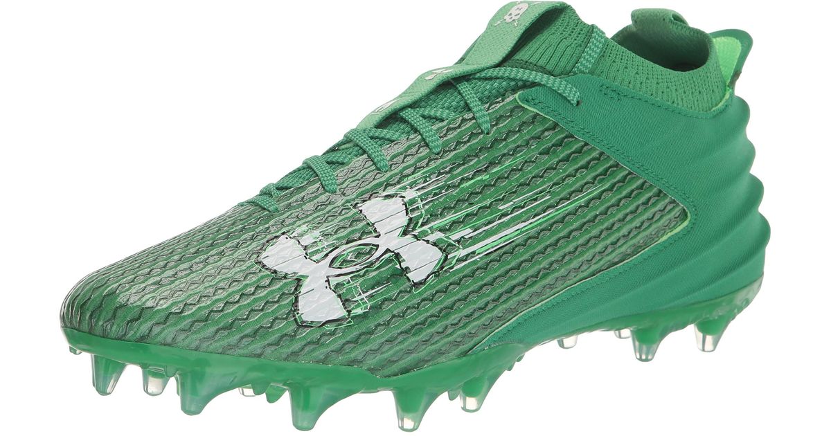 Under Armour Blur Smoke 2.0 Molded Cleat Football Shoe, in Green for