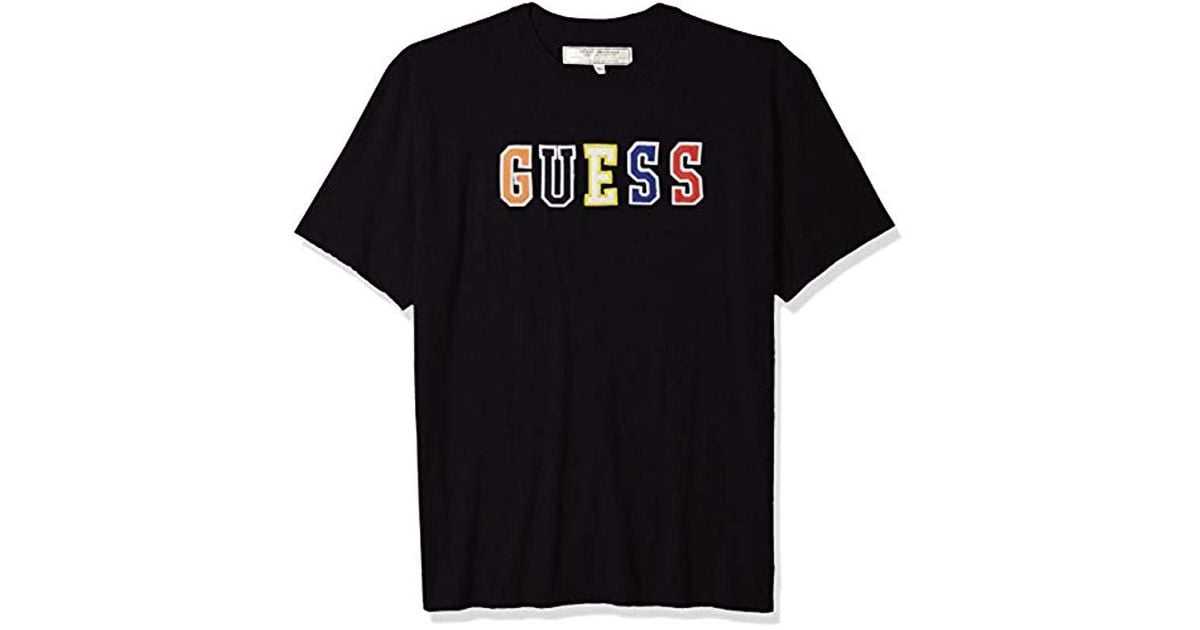 guess originals oversized multicolor logo tee