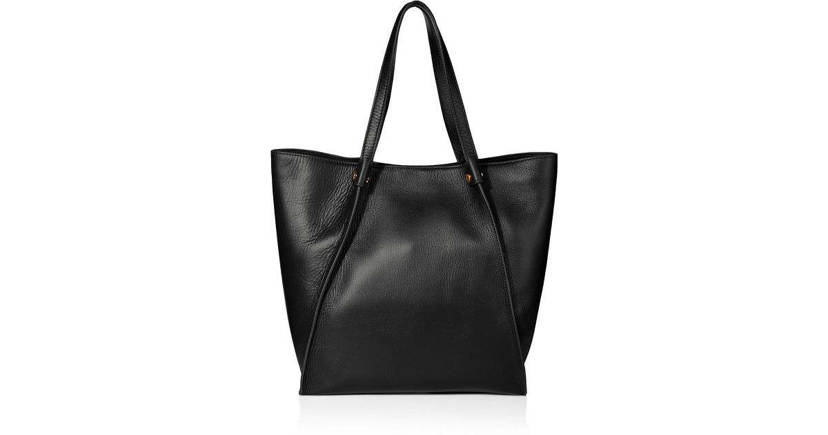 Ecco Leather Signature Line Tote Bag in Black - Lyst