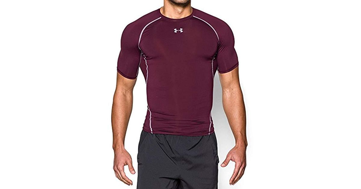 maroon under armour compression shirt