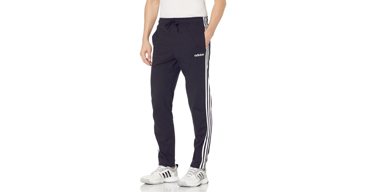 adidas Synthetic Essentials 3-stripes Tapered Tricot Pants in Blue for Men | Lyst