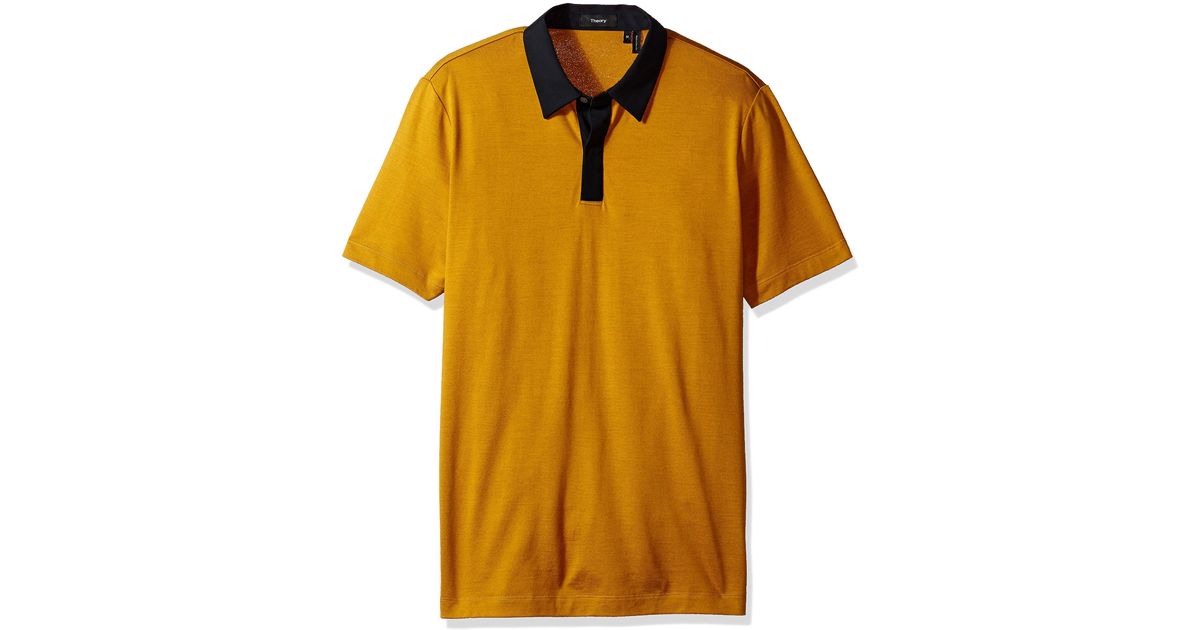 Theory Silk Covered Plaquet Dressy Polo 
