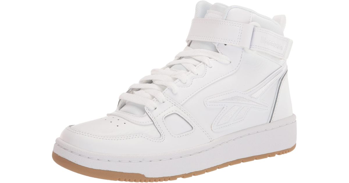 Reebok Leather Resonator Mid Basketball Shoe in White - Save 1% | Lyst