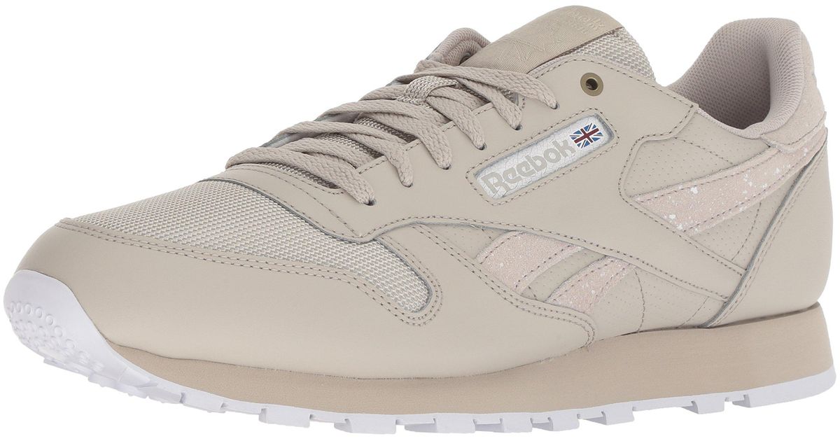 Reebok Classic Leather Walking Shoe in mcMarble/White (White) for Men