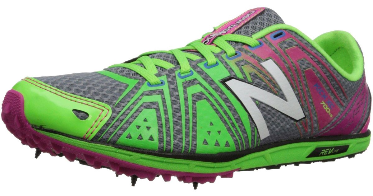 New Balance Cross Country 700 V3 Spike Running Shoe in Pink/Green