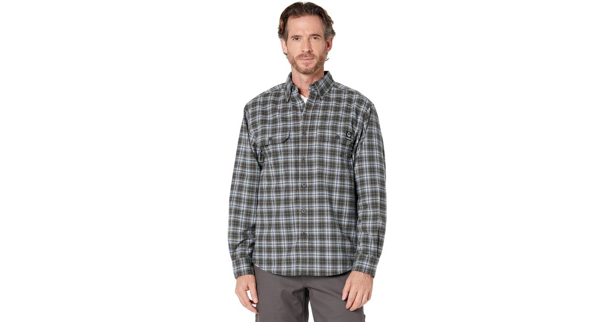 Wolverine Glacier Lite Long Sleeve Flannel Shirt in Gray for Men | Lyst