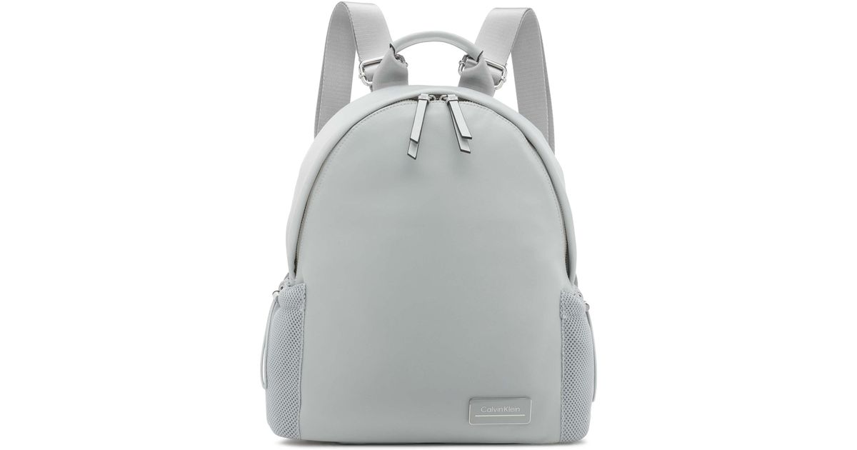 Calvin Klein Synthetic Jessie Organizational Backpack in Gray | Lyst