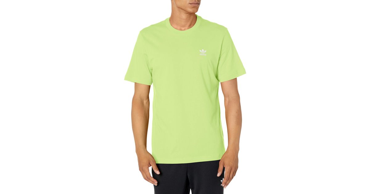 adidas Originals Mens Trefoil Essentials T shirt Pulse Lime Xx large in Green for Men Lyst