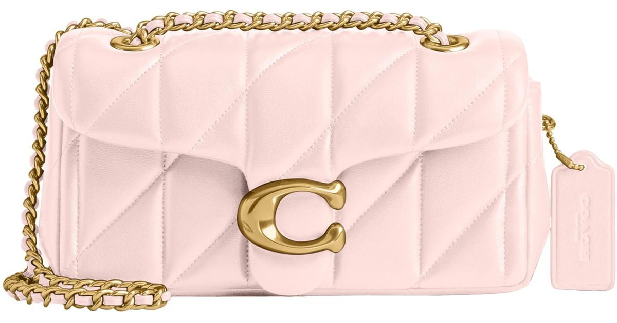 COACH Shoulder bag Pink Gold Lame Ribbon Coach Mira quilted