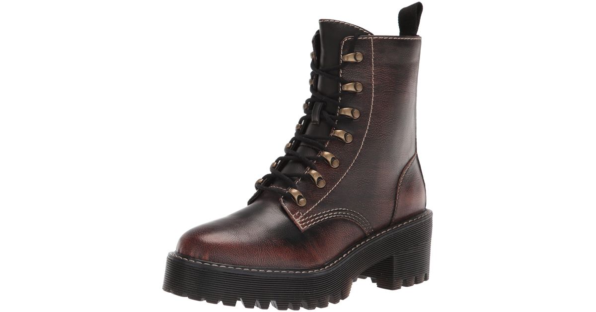 Madden Girl Hawke Combat Boot in Brown | Lyst