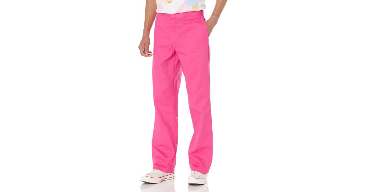 Dickies ピンク Genuine Dickies Women's Stretch Twill Straight Leg Service