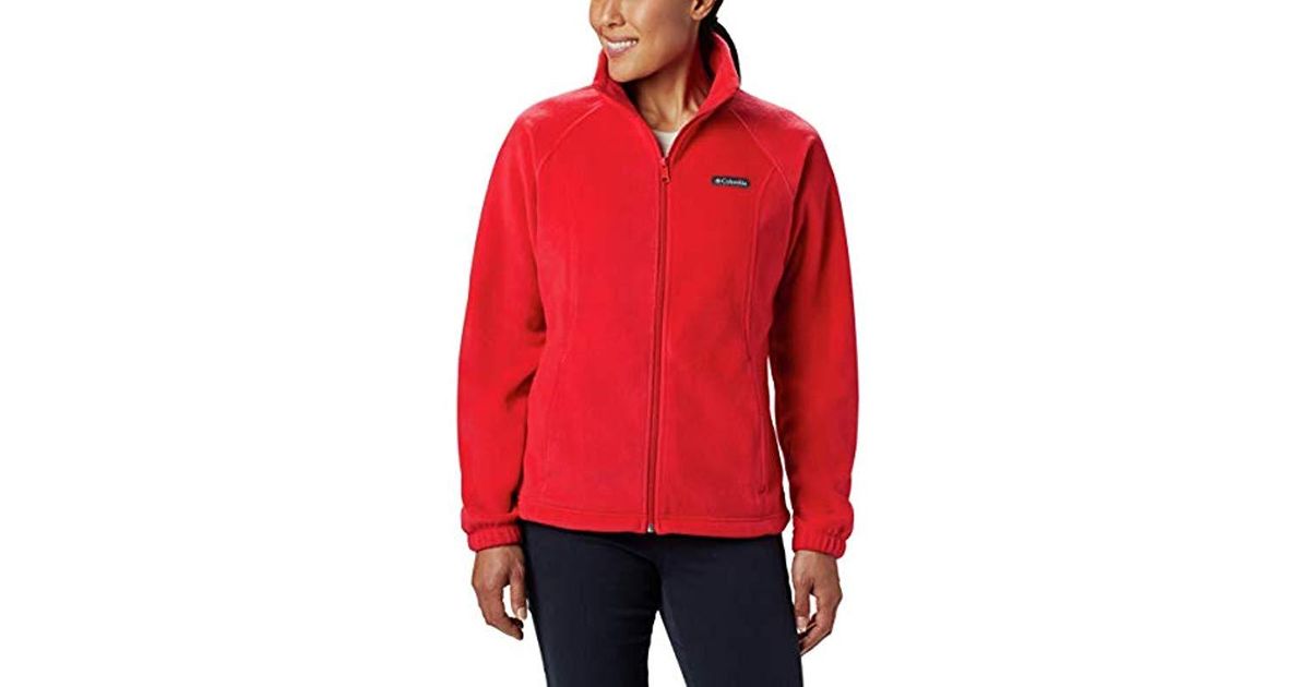 red Lily Soft Fleece with Classic Fit Petite X-Small Columbia Womens Benton Springs Full Zip Jacket