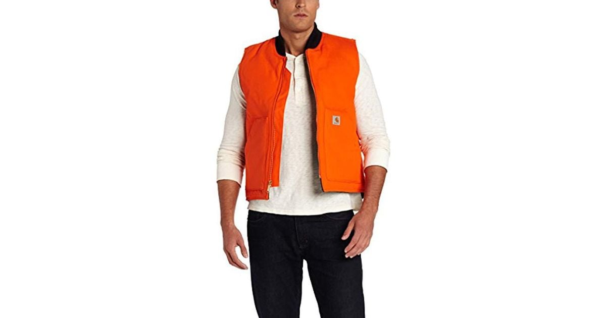 Carhartt Sandstone Vest Arctic Quilt Lined V02 in Orange for Men
