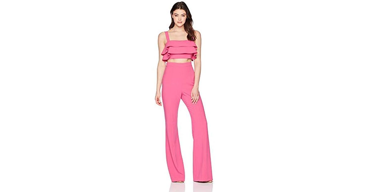 black halo pink jumpsuit