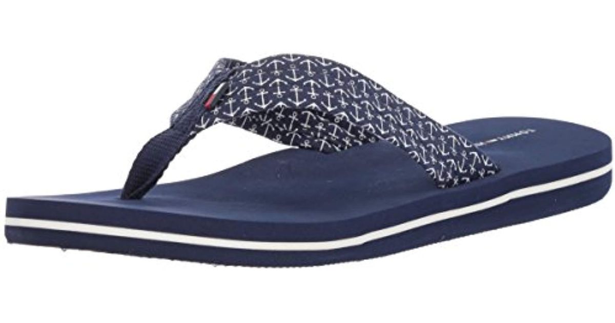tommy hilfiger navy blue flip flops