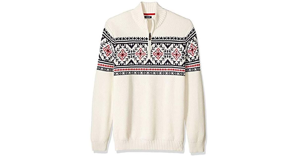 izod fair isle sweater