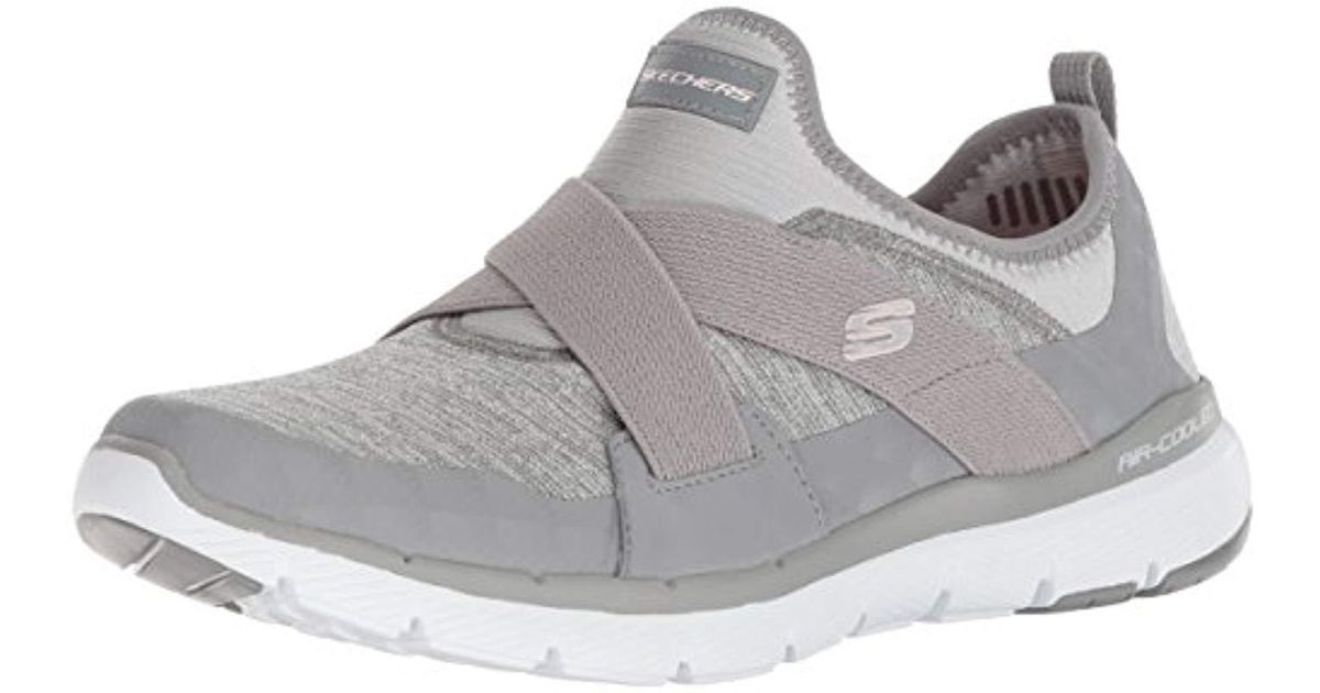 Skechers Flex Appeal 3.0-finest Hour Slip On Trainers in Grey (Gray) - Lyst