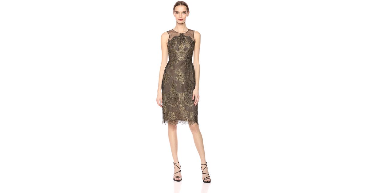 bcbg metallic sheath dress