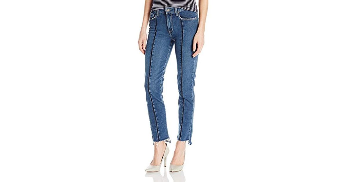 uneven jeans
