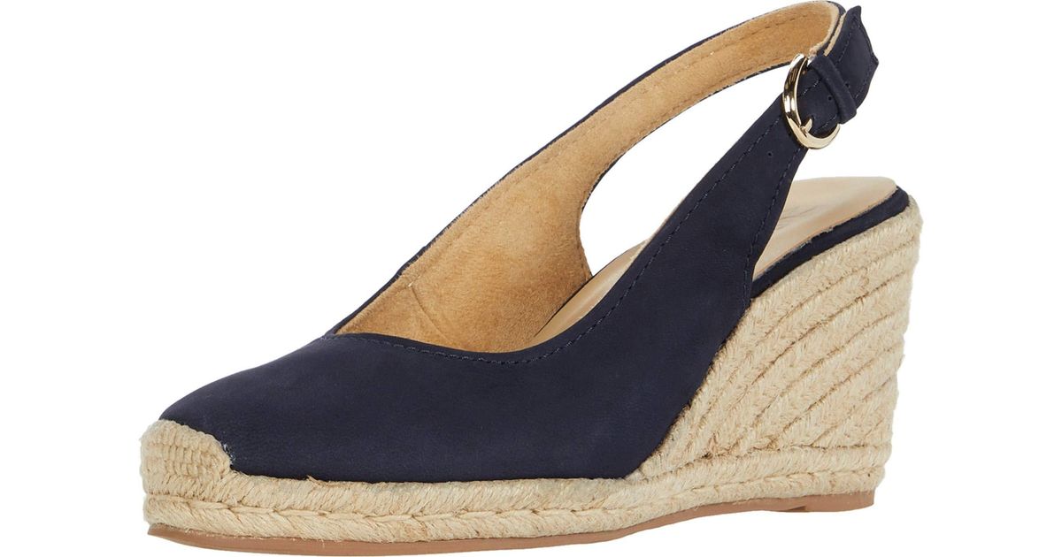Naturalizer Pearl Espadrille Wedge Sandal in French Navy (Blue) - Save ...