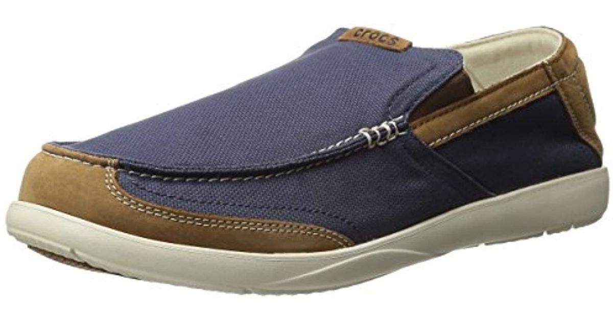 Crocs™ Walu Luxe Canvas Slip-on Loafer in Blue for Men - Lyst