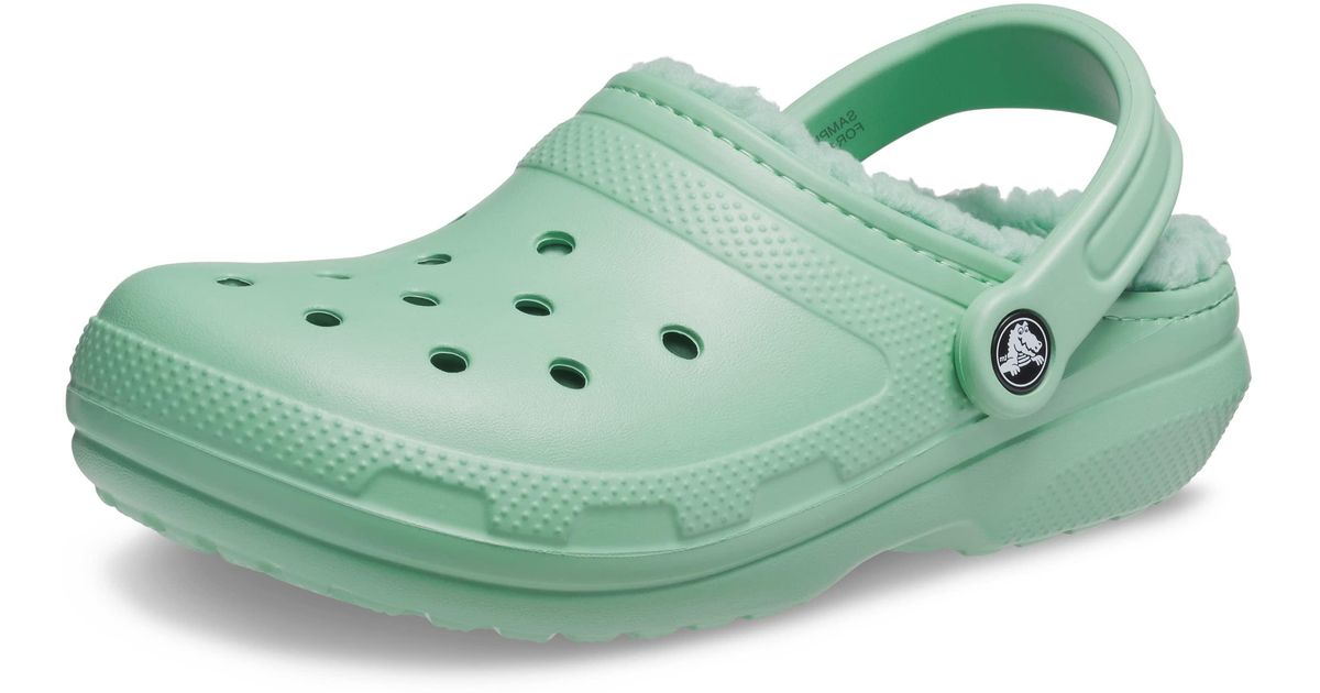 Crocs™ Adult Classic Lined Clog | Fuzzy Slippers in Green | Lyst