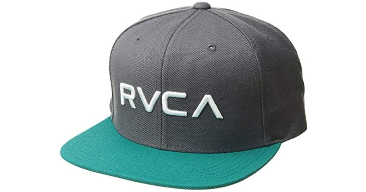 RVCA Mens Twill Snapback Six-Panel Trucker Hat