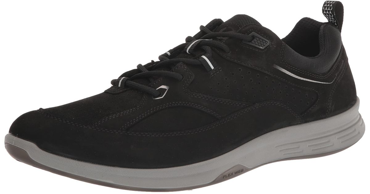 Ecco Leather Exceed Walking Sneaker Hiking Shoe in Black/Black Nubuck