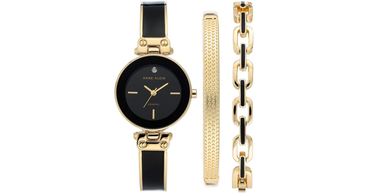 anne klein ceramic watch and bracelet set