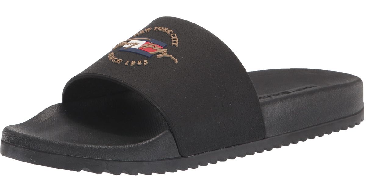 Tommy Hilfiger Ruthie Slide Sandal in Black for Men Lyst