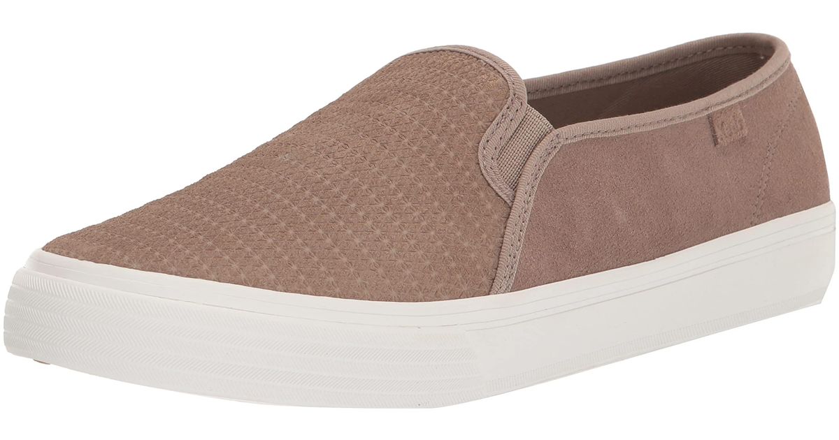 Keds Womens Double Decker Emboss Suede Taupe 9 B - Medium in Black | Lyst