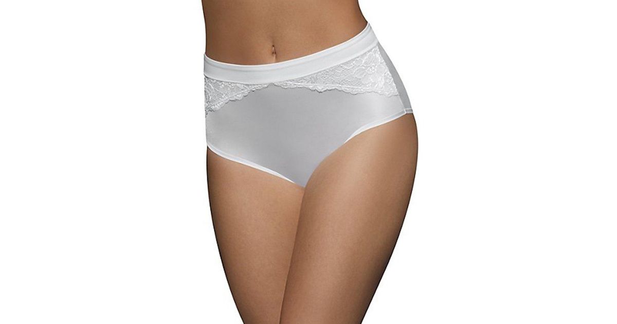 Bali S One Smooth U Comfort Indulgence Satin With Lace Brief Panty