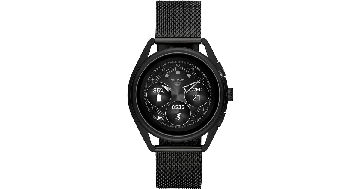 emporio armani black smartwatch