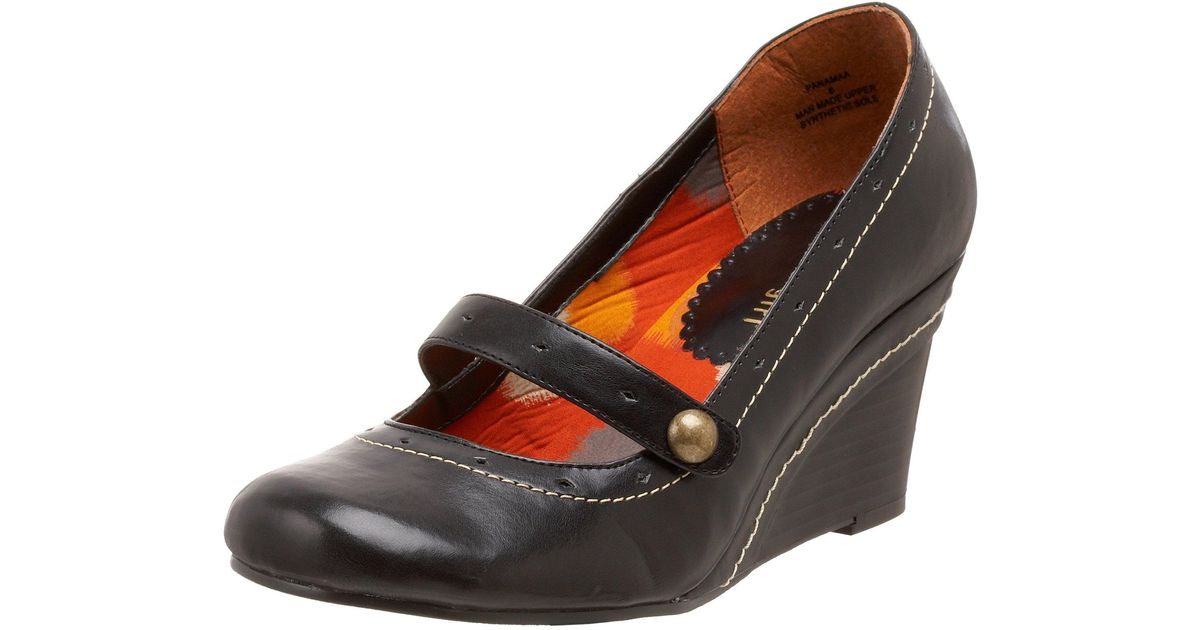 Madden Girl Panamaa Mary Jane Wedge,black Paris,6.5 M Us in Brown Lyst