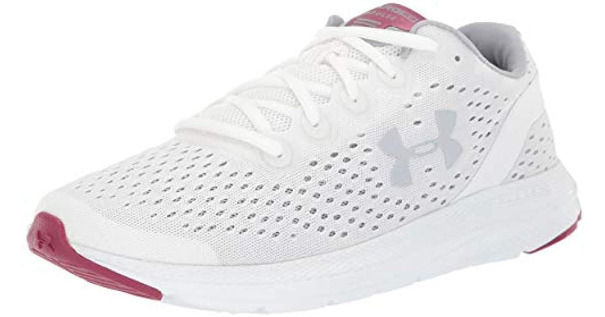 pink and white under armour shoes
