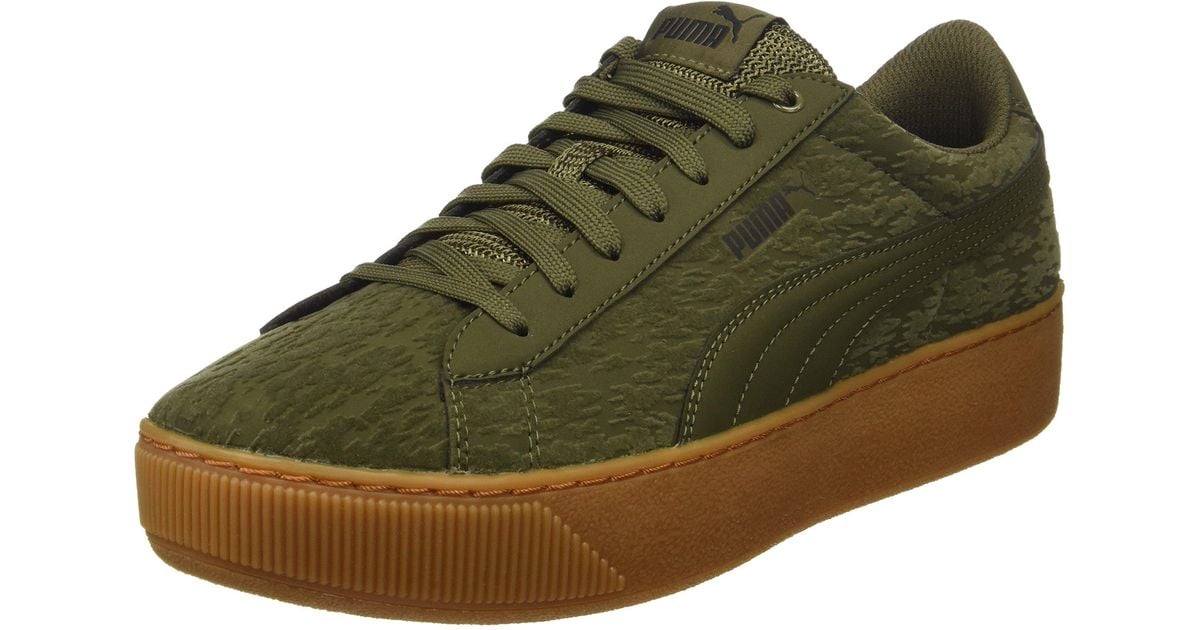 puma vikky platform green