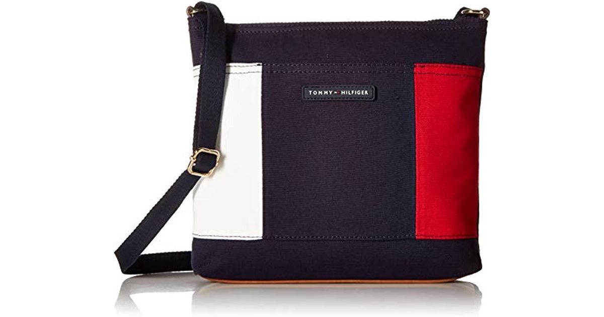 Tommy Hilfiger Womens Crossbody For Th Flag Canvas in Navy (Blue) Lyst
