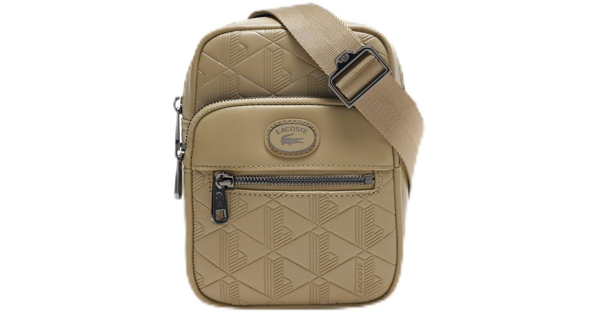 Lacoste Small Crossover Bag in Natural for Men | Lyst