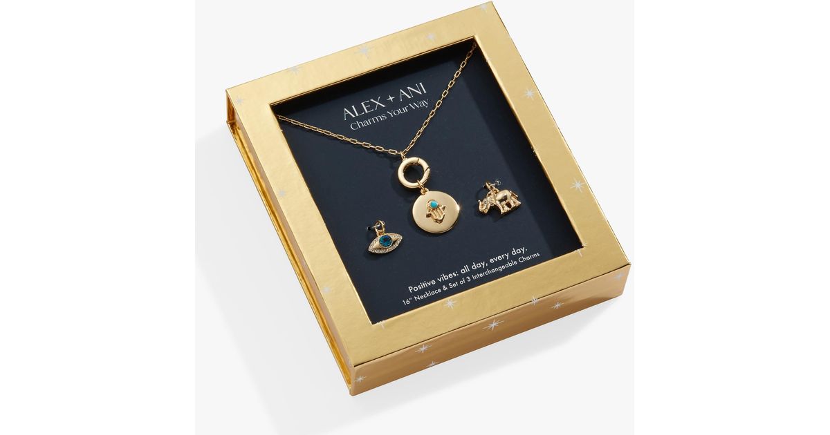 ALEX AND ANI Protection Interchangeable Adjustable Necklace in