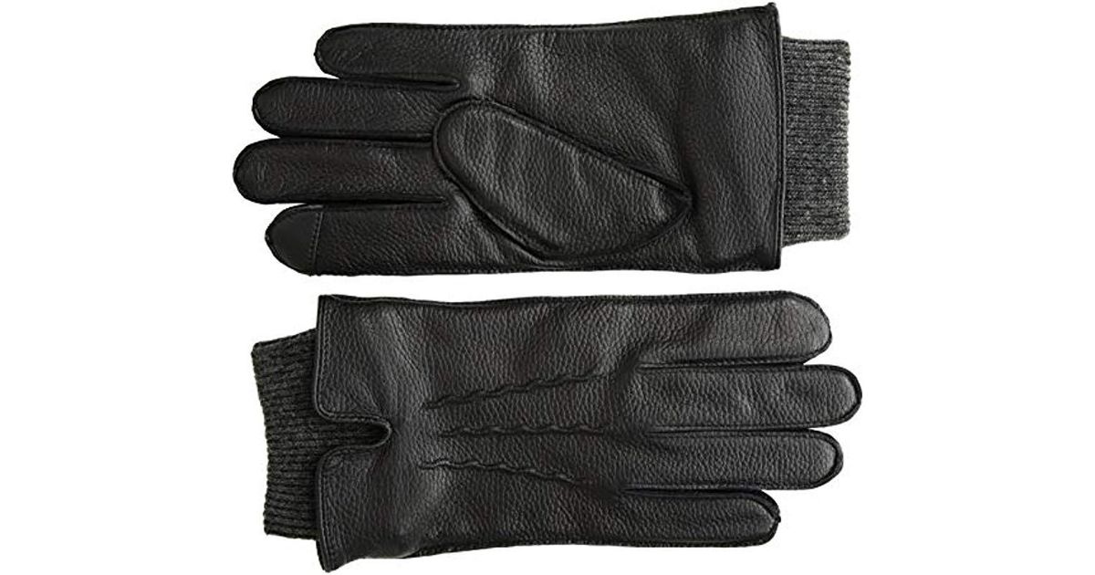 tommy hilfiger leather gloves